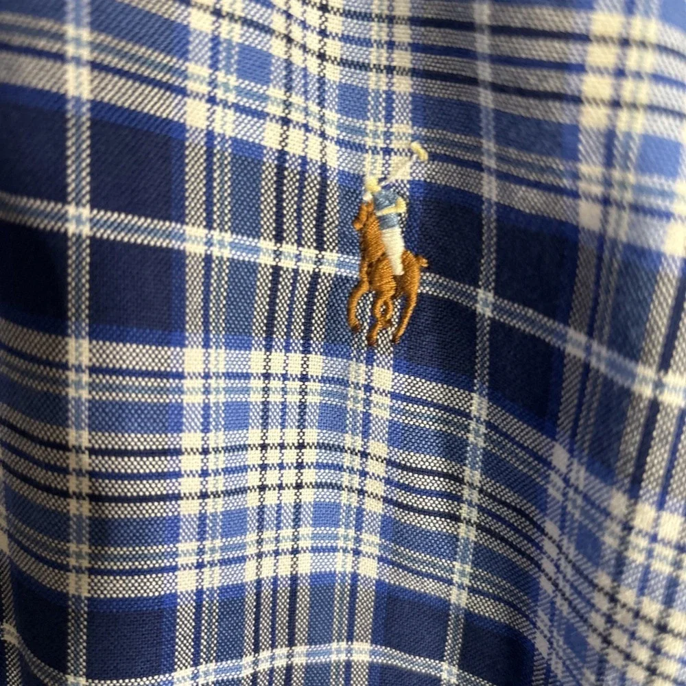 Polo Ralph Lauren Button Down Plaid Dress‎ Shirt Sz XXL Tall. Classic, Preppy.